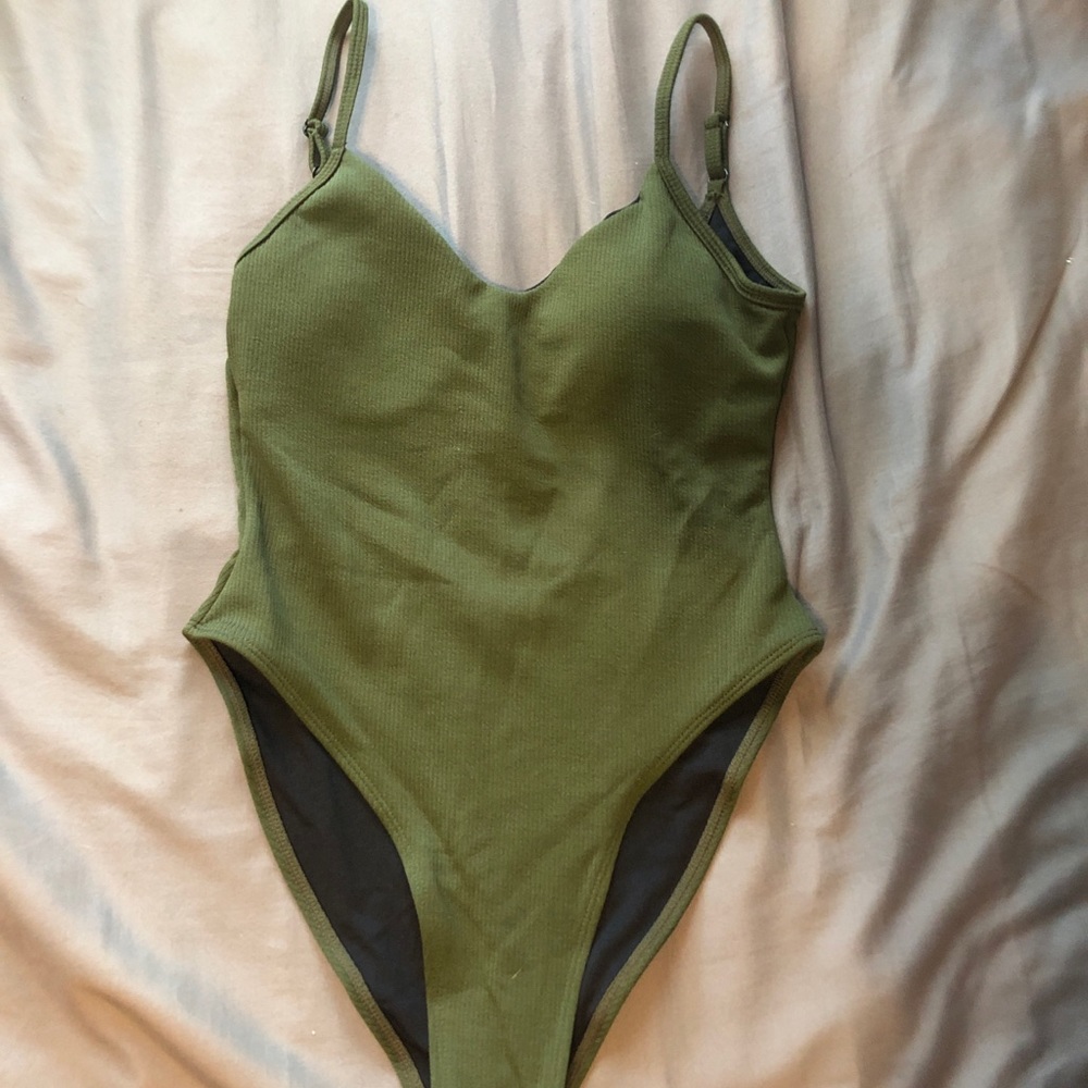 ZAFUL olive green one piece swimmy